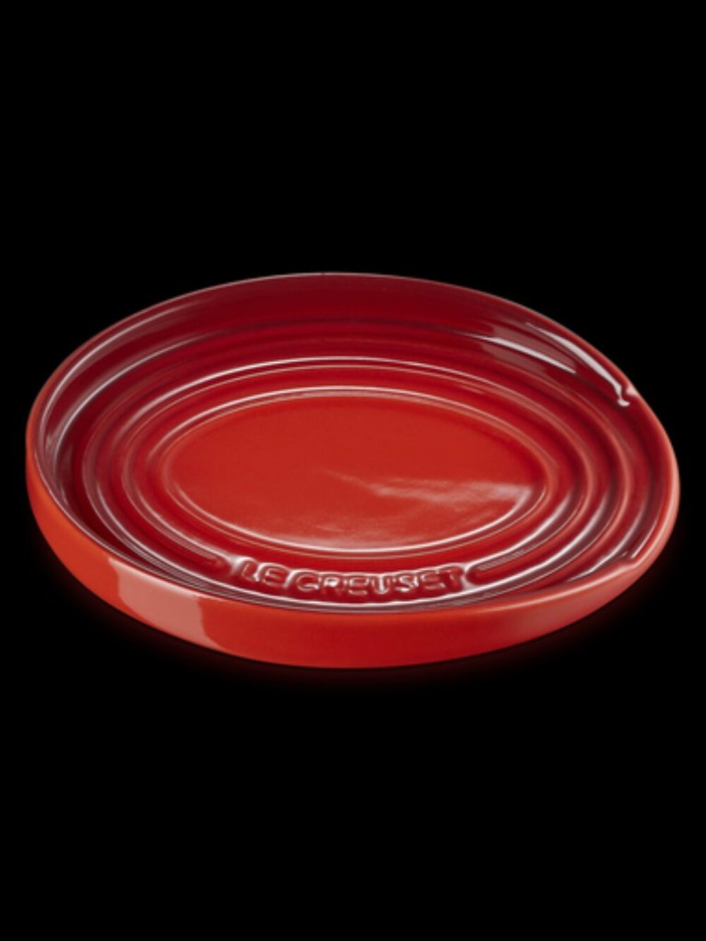 Le Creuset Stoneware Oval Spoon Rest Cerise Cherry Red NEW